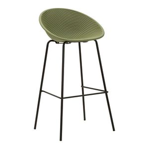 Set 2 scaune de bar, Mauro Ferretti, Ibiza, 50x50x98 cm, utilizare interior / exterior, plastic/metal, verde/negru imagine