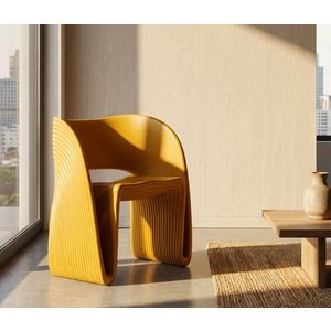 Fotoliu, Mauro Ferretti, Sand, 65x57.5x76 cm, utilizare interior / exterior, plastic, mustar imagine