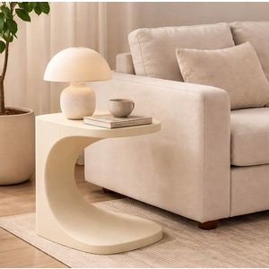 Masuta de cafea, Mauro Ferretti, Ibiza, 42x42x52 cm, utilizare interior / exterior, plastic, alb imagine