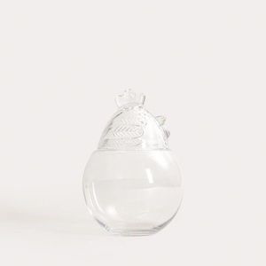 Decoratiune gaina Prata, Homla, 20x30 cm, sticla, transparent imagine