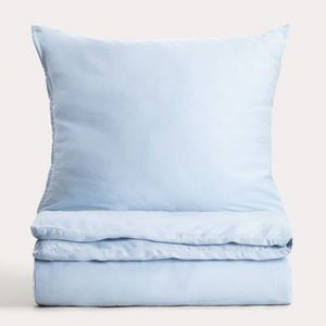 Lenjerie de pat dubla Avelia, Homla, 160x200 cm, 3 piese, bumbac/poliester, albastru imagine