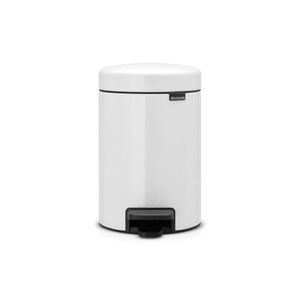 Cos de gunoi cu pedala, Brabantia, NewIcon, 3 L, 23.5x16.8x26.4 cm, otel, alb imagine