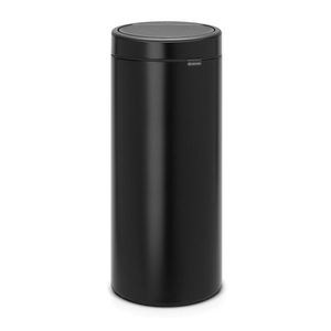 Cos de gunoi cu soft touch, Brabantia, Touch New, 30 L, 32x29.5x72 cm, otel, negru mat imagine