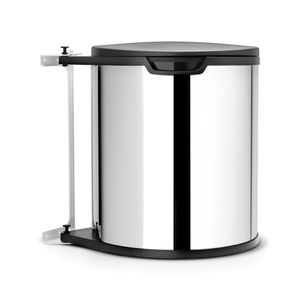 Cos de gunoi pentru dulap, Brabantia, Brilliant Steel, 15 L, 30x29.3x34.7 cm, otel, argintiu imagine