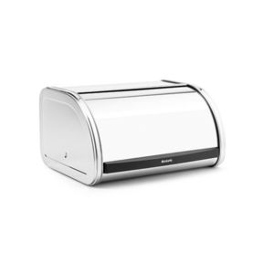 Cutie pentru paine, Brabantia, Roll Top Brilliant, 31.6x26.5x17.3 cm, otel, argintiu lucios imagine