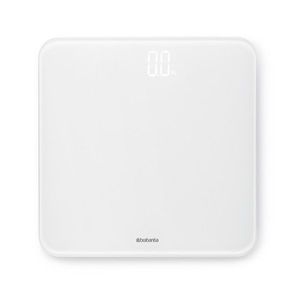 Cantar digital pentru baie, Brabantia, White, 30x30x2.4 cm, max 180 kg, sticla, alb imagine