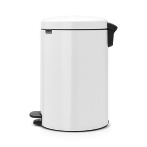 Cos de gunoi cu pedala, Brabantia, NewIcon, 20 L, 38x29x46.7 cm, otel, alb imagine