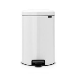 Cos de gunoi cu pedala, Brabantia, NewIcon Metal Bucket, 20 L, 38x29x46.7 cm, otel, alb imagine