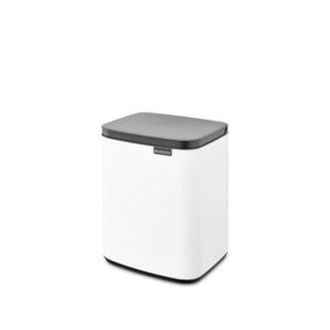 Cos de gunoi, Brabantia, Bo Small, 7 L, 20.7x24.2x31.7 cm, otel, alb imagine