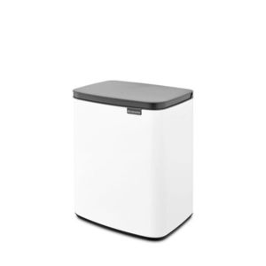 Cos de gunoi, Brabantia, Bo Small, 12 L, 23x29.5x37.5 cm, otel, alb imagine