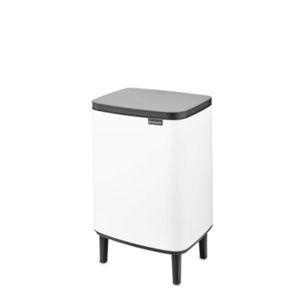 Cos de gunoi, Brabantia, Bo Small, 12 L, 23x29.5x45.5 cm, otel, alb imagine
