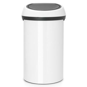 Cos de gunoi cu soft touch, Brabantia, White, 60 L, 40x40x71 cm, otel, alb imagine