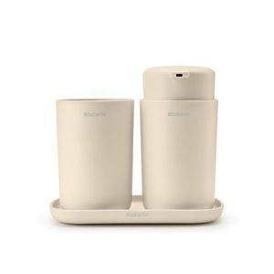 Set accesorii pentru baie 3 piese, Brabantia, Soft Beige, polipropilena, bej imagine