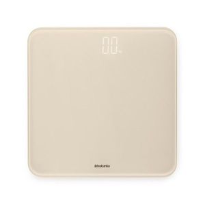 Cantar digital pentru baie, Brabantia, Soft Beige, 30x30x2.4 cm, max 180 kg, sticla, bej imagine