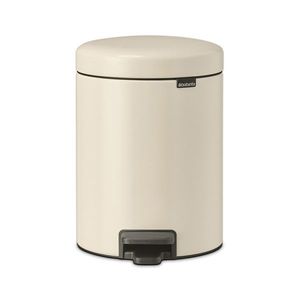 Cos de gunoi cu pedala, Brabantia, NewIcon, 5 L, 27.2x20.5x29.1 cm, otel, bej imagine
