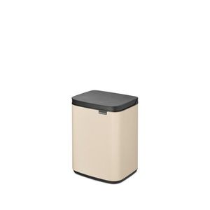 Cos de rufe, Brabantia, Bo Small, 4 L, 17.2x20x27.2 cm, otel, bej imagine