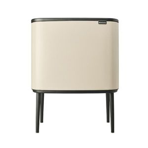Cos de gunoi cu soft touch, Brabantia, Bo Touch, 11+23 L, 31.2x54x68 cm, otel, bej imagine