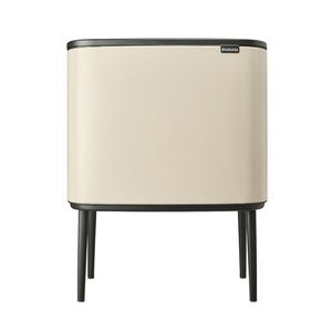 Cos de gunoi cu soft touch, Brabantia, Bo Touch, 3x11 L, 31.2x54x68 cm, otel, bej imagine
