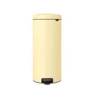 Cos de gunoi cu pedala, Brabantia, NewIcon Mellow Yellow, 30 L, 38x29.3x67.9 cm, otel, galben pastel imagine