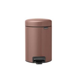 Cos de gunoi cu pedala, Brabantia, NewIcon, 3 L, 23.5x16.8x26.4 cm, otel, grej satinat imagine