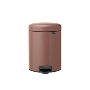 Cos de gunoi cu pedala, Brabantia, NewIcon, 5 L, 27.2x20.5x29.1 cm, otel, grej satinat imagine