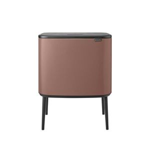 Cos de gunoi cu soft touch, Brabantia, Bo Touch, 11+23 L, 31.2x54x68 cm, otel, grej satinat imagine