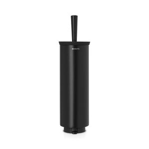 Perie de toaleta cu suport, Brabantia, Profile Black, 12.5x11.5x43 cm, otel, negru imagine