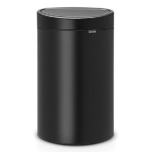 Cos de gunoi cu soft touch, Brabantia, Touch New, 40 L, 30.2x43.5x72.7 cm, otel, negru mat imagine