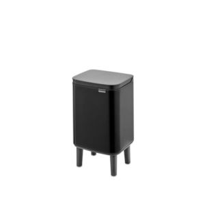 Cos de rufe, Brabantia, Bo Small, 4 L, 17.2x20x36 cm, otel, negru mat imagine