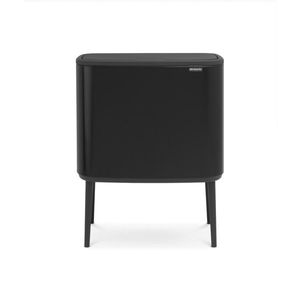 Cos de gunoi cu soft touch, Brabantia, Bo Touch Matt, 36 L, 31.2x54x68 cm, otel, negru mat imagine