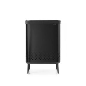 Cos de rufe Bo 2x45 L, Brabantia, Matt, 32x54x79 cm, polipropilena/otel, negru mat imagine