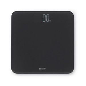 Cantar digital pentru baie, Brabantia, Dark Grey, 30x30x2.4 cm, max 180 kg, sticla, gri inchis imagine