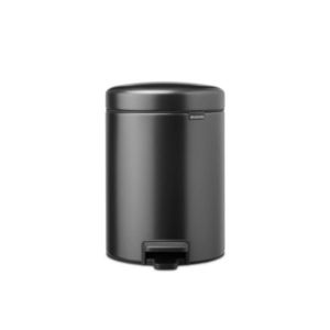 Cos de gunoi cu pedala, Brabantia, NewIcon, 5 L, 27.2x20.5x29.1 cm, otel, gri inchis imagine