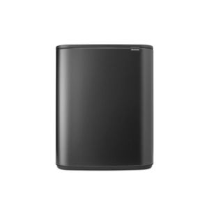 Cos de gunoi cu soft touch, Brabantia, Bo Touch, 60 L, 31.2x54.5x65.6 cm, otel, gri inchis imagine