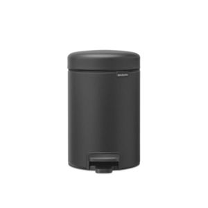 Cos de gunoi cu pedala, Brabantia, NewIcon Mineral Infinite Grey, 3 L, 23.5x16.8x26.4 cm, otel, gri imagine