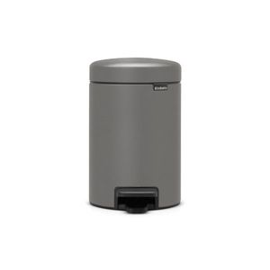 Cos de gunoi cu pedala, Brabantia, NewIcon, 3 L, 23.5x16.8x26.4 cm, otel, gri imagine