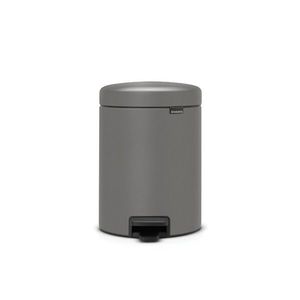 Cos de gunoi cu pedala, Brabantia, NewIcon, 5 L, 27.2x20.5x29.1 cm, otel, gri imagine