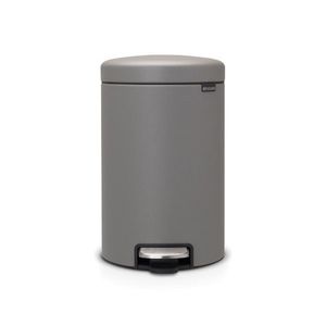 Cos de gunoi cu pedala, Brabantia, NewIcon, 12 L, 33.8x25.1x41.1 cm, otel, gri imagine