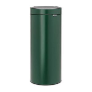 Cos de gunoi cu soft touch, Brabantia, Touch New, 30 L, 32x29.5x72 cm, otel, verde pin imagine