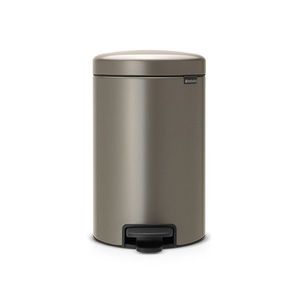 Cos de gunoi cu pedala, Brabantia, NewIcon Platinum, 12 L, 33.8x25.1x41.1 cm, otel, gri inchis imagine