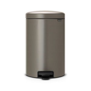 Cos de gunoi cu pedala, Brabantia, NewIcon Platinum, 20 L, 38x29x46.7 cm, otel, gri inchis imagine