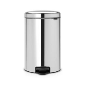 Cos de gunoi cu pedala, Brabantia, NewIcon Brilliant Metal Bucket, 20 L, 38x29x46.7 cm, otel, argintiu imagine