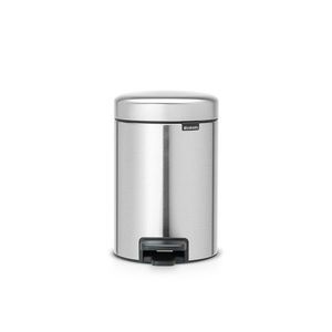 Cos de gunoi cu pedala, Brabantia, NewIcon Fingerprint Proof, 3 L, 23.5x16.8x26.4 cm, otel, argintiu imagine