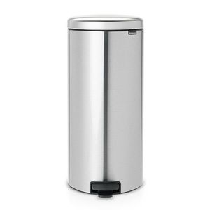 Cos de gunoi cu pedala, Brabantia, NewIcon Fingerprint Proof, 30 L, 38x29.3x67.9 cm, otel, argintiu imagine