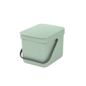 Cos de gunoi, Brabantia, Sort&Go, 6 L, 24.5x20x18.1 cm, polipropilena, verde jad imagine