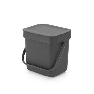 Cos de gunoi, Brabantia, Sort&Go, 3 L, 13.9x18.8x18.1 cm, polipropilena, gri imagine