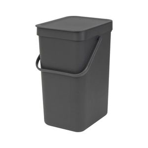 Cos de gunoi, Brabantia, Sort&Go, 12 L, 24.9x20x35.1 cm, polipropilena, gri imagine
