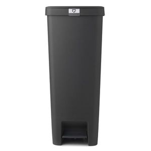 Cos de gunoi cu pedala, Brabantia, StepUp, 40 L, 35.2x28x66.6 cm, polipropilena, gri inchis imagine