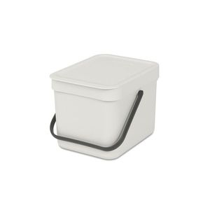 Cos de gunoi, Brabantia, Sort&Go, 6 L, 24.5x20x18.1 cm, polipropilena, gri deschis imagine