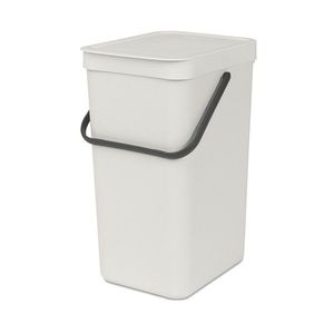 Cos de gunoi, Brabantia, Sort&Go, 16 L, 27.9x22x40.1 cm, polipropilena, gri deschis imagine